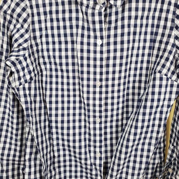 Isaac Mizrahi Live Checkered Print Front Tie Top S - Picture 4 of 11